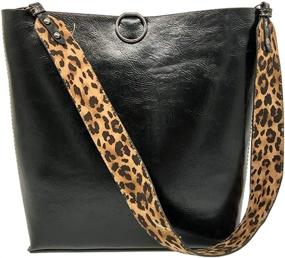 img 1 attached to 👜 Stylish Segater Leopard Reversible Oversized Shoulder Handbags & Wallets: A Perfect Match in Shoulder Bags for Women