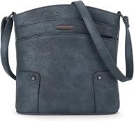 vintage leather crossbody bag with triple pockets - perfect for travel and everyday use logo