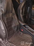 img 1 attached to 🚗 Universal Fit Auto Seat Covers - Waterproof Leather & Airbag Compatible Front Seat Protectors for Car, Truck, Van, and SUV by AUTOYOUTH - Gray review by Philip Anderson