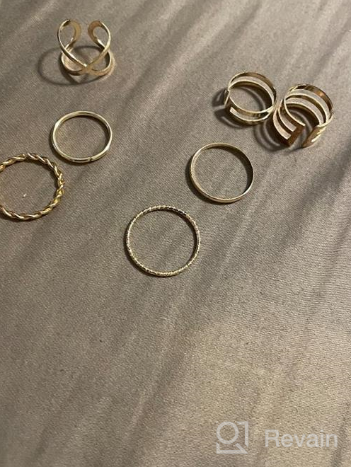 img 1 attached to Bohemian Knuckle Ring Midi Ring Set - 65 Pieces, Vintage Stackable Rings In Hollow Silver And Gold, Fashionable Finger Knuckle Midi Rings For Women By LOYALLOOK review by Daniel Reeder