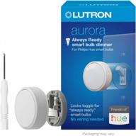 lutron aurora smart dimmer switch for philips hue bulbs | easy installation with screwdriver | z3-1brl-wh-l0-a logo