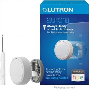 img 4 attached to Lutron Aurora Smart Dimmer Switch For Philips Hue Bulbs | Easy Installation With Screwdriver | Z3-1BRL-WH-L0-A