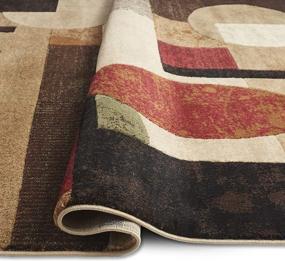 img 1 attached to Modern Abstract Area Rug By Home Dynamix Tribeca In Brown And Green Colors, 39"X55