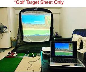 img 1 attached to Improve Your Golf Skills With Spornia'S 64X64 Golf Net Target And Simulator Screen Training Aid