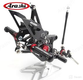 img 1 attached to 🔧 Upgraded Arashi Rearsets for Honda CBR600RR 2007-2008: Adjustable Footrests, Foot Peg Rear Sets, Motorcycle Accessories, CBR 600 CBR600 RR 600RR Black 07 08