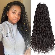 karida 6pcs / lot curly goddess faux locs вязание крючком волосы глубокие волны плетение волос с вьющимися концами вязание крючком goddess locs синтетические косы наращивание волос (18 дюймов, 1b #) логотип