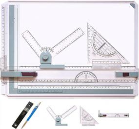 img 4 attached to Чертежная доска Frylr A3 - многофункциональный чертежный стол с точной измерительной системой и регулируемыми углами