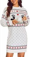 get festive with glamaker's cute ugly christmas oversized sweater dress for women logo
