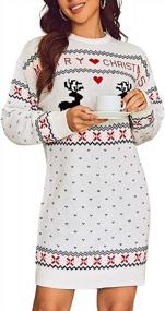 img 4 attached to Get Festive With Glamaker'S Cute Ugly Christmas Oversized Sweater Dress For Women