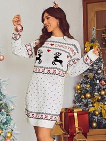 img 1 attached to Get Festive With Glamaker'S Cute Ugly Christmas Oversized Sweater Dress For Women