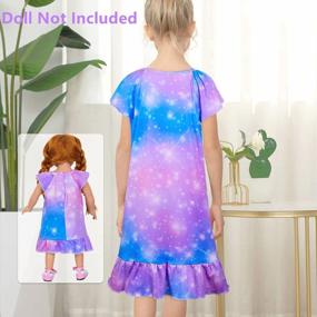 img 1 attached to Дайте волю волшебству: подходящие ночные рубашки с единорогом для девочек и кукол от MHJY