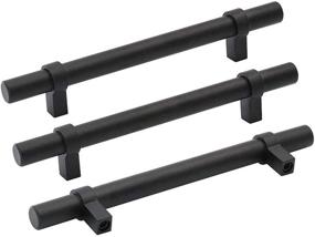 img 4 attached to Goldenwarm 10 Pack Black Cabinet Pulls Black Drawer Pulls Black Kitchen Cabinet Handles Black Cabinet Handles Bar Pulls Black Hardware For Cabinets Bathroom Cabinets Pulls 5 In Hole Centers