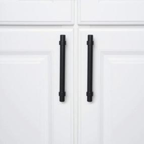 img 1 attached to Goldenwarm 10 Pack Black Cabinet Pulls Black Drawer Pulls Black Kitchen Cabinet Handles Black Cabinet Handles Bar Pulls Black Hardware For Cabinets Bathroom Cabinets Pulls 5 In Hole Centers