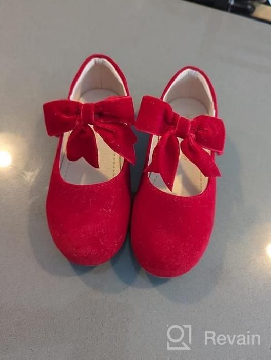 img 1 attached to Girls' Toddler Flower Mary Jane Dress Shoes - Flat School Party Shoe For Girls review by Jessica Powell