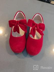 img 5 attached to Туфли Мэри Джейн с цветочным принтом для девочек на плоской подошве Школьная обувь для вечеринок Для девочек
