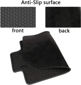 img 2 attached to Custom Fit Black Rubber Car Floor Mats for Tesla Model 3 2017-2022 - All Weather Protection, Heavy Duty & Odorless