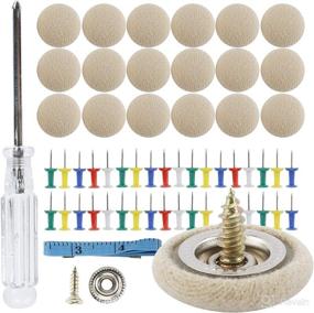 img 4 attached to Homtone 60PCS Car Roof Headliner Repair Button Kit, Headliner Pins, Beige Fabric w/ Installation Tool - Enhanced SEO