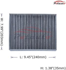 img 3 attached to 🚗 POTAUTO MAP 1021C (CF10775) Activated Carbon Cabin Air Filter Replacement for Buick Encore Lacrosse Regal Verano, Cadillac ELR SRX, Chevy Malibu Orlando Sonic Spark EV Trax, Saab 9-4X 9-5