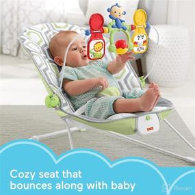 img 3 attached to 👶 Fisher-Price Baby Bouncer Geo Meadow: Soothing and Play Seat for Infants - Multi-Faceted Delight!