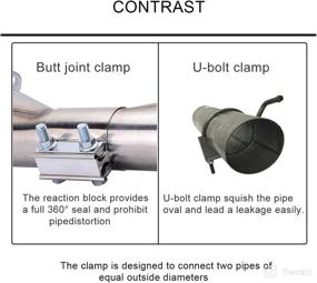 img 1 attached to 🔧 SPEEDWOW 2.5 Inch 2 1/2 Butt Joint Exhaust Clamp Band Coupler Sleeve - High-Quality Stainless Steel (Pack of 2)