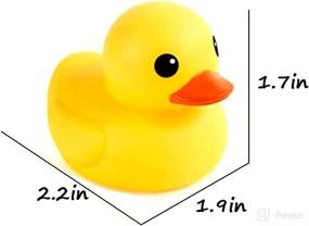 img 2 attached to 12 PCS Yellow Rubber Ducks: Fun Floating Bath Toys for Toddlers, Kids, Boys, Girls – Squeak & Float in Baby Showers & Pools