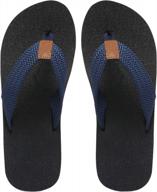 maiitrip men's soft comfort flip flops (men's sizes 7-15) logo