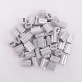 img 4 attached to 5/32" 50PCS HIGOOD Aluminum Crimping Loop Sleeve For Wire Rope And Cable