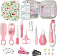 💗 complete 30-in-1 baby healthcare and grooming kit with electric nail trimmer, medicine dispenser, haircut tools, and more (pink) - essential newborn nursery care set logo