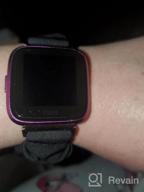 img 1 attached to Upgrade Your Fitbit Versa With TOYOUTHS Patterned Scrunchie Bands - Elastic, Stylish & Comfortable! review by John Hashman