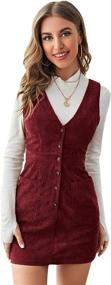 img 4 attached to 👗 Floerns Sleeveless Corduroy Pinafore Overall - Women's Clothing at Jumpsuits, Rompers & Overalls