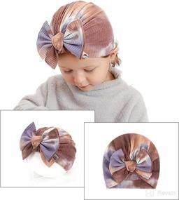 img 3 attached to 👶 Adorable HUIXIANG Newborn Baby Hospital Hat: Soft Cotton Head Wrap with Big Bow Cap for Toddler Girls