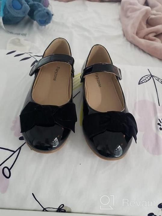 img 1 attached to Girls' Ballerina Flat Mary Jane Dress Shoes - Toddler/Little Girls Wedding School Party review by Tyler Spencer