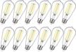 maxvolador 6w vintage led edison bulbs - 12 pack of dimmable, 800lumen, 5000k daylight white filament bulbs with cri 85+ and e26 base logo