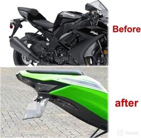 img 3 attached to Держатель номерного знака Xitomer ZX-10R и аккуратная задняя часть кузова: Подходит для 2016-2022 + оригинальных/стандартных и запасных сигналов поворота