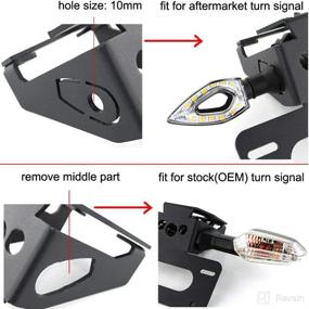 img 1 attached to Держатель номерного знака Xitomer ZX-10R и аккуратная задняя часть кузова: Подходит для 2016-2022 + оригинальных/стандартных и запасных сигналов поворота