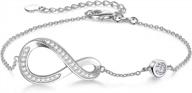 sterling silver infinity love charm bracelet - perfect gift for mom, wife, girlfriend or her! logo