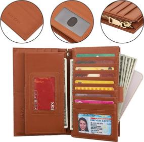 img 1 attached to 💼 Stylish & Spacious WOZEAH Wallets: The Ultimate Checkbook Organizer for Women