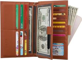 img 3 attached to 💼 Stylish & Spacious WOZEAH Wallets: The Ultimate Checkbook Organizer for Women