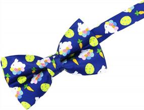 img 2 attached to Mens Pre-Tied Bow Tie With Fun Holiday Pattern - Adjustable For Party And Formal Occasions