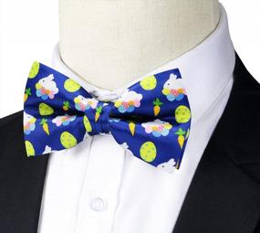 img 3 attached to Mens Pre-Tied Bow Tie With Fun Holiday Pattern - Adjustable For Party And Formal Occasions