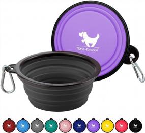 img 4 attached to Portable Pet Feeding Dish With Carabiners: 2-Pack Collapsible Dog Bowls For Traveling, Camping And Walks