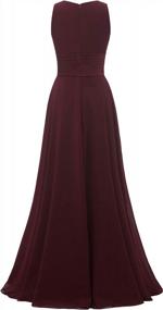 img 2 attached to Long Chiffon High Neck Prom Dress With Slit: Perfect For Bridesmaid, Wedding And Evening Formal Events By Yexinbridal