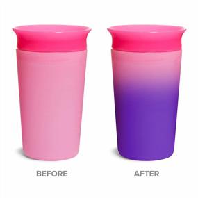 img 3 attached to Color-Changing Sippy Cups For Toddlers – 2-Pack Munchkin Miracle 360 Cups In Pink And Yellow, 9 Oz Each