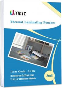 img 4 attached to Uinkit Thermal Laminating Pouches 3Mil Menu Tabloid Size Clear Glossy 11.5X17.5Inches 100Pack Rounded Corner Uinkit (3Mil)