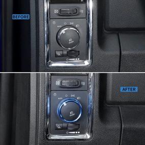 img 3 attached to 🔵 Enhance Your Dodge RAM's Style with Voodonala Aluminum Headlight Switch Knob Cover for 2010-2017 RAM, Blue 1pc
