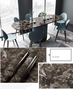 img 2 attached to QIHANG Thick Waterproof Self-Adhesive Contact Paper For Kitchen Countertops And Furniture Renovation - Granite Removable Wallpaper Film With Marble Effect (23.62" X 196.85", Color-3)