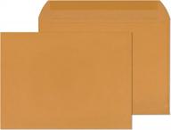 check o matic 9x12 brown booklet open side envelopes – gummed seal 9 x 12 inches mailing envelope, for home, office, business, legal or school - 100 pack logo