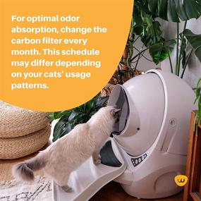 img 1 attached to Whisker Litter-Robot Carbon Filters - 3-Pack, Custom Fit for Litter Box, Effectively Absorb Odors and Control Moisture