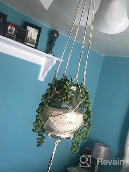 img 1 attached to Supla 4 Pcs Artificial Hanging Succulents Faux Burro'S Tail Picks Trailing String Of Pearls Succulent Greenery Sprays 13.4" L For Basket Planter Centerpiece Floral Arrangement Indoor Outdoor Decor review by Steve Yang