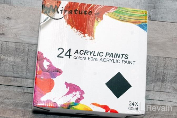 img 1 attached to 18-Color Miratuso Acrylic Paint Set: Non-Toxic, Waterproof Craft Paint Kit For Canvas, Wood, Clay, Fabric, Ceramic, Paper - Ideal For Beginners, Artists, Kids, And Students (1.2Oz) review by Jeremy Adams